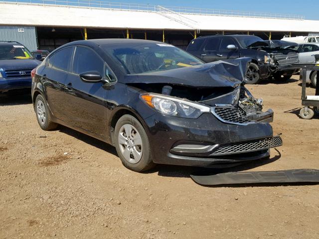 KNAFK4A63G5538541 - 2016 KIA FORTE LX BLACK photo 1