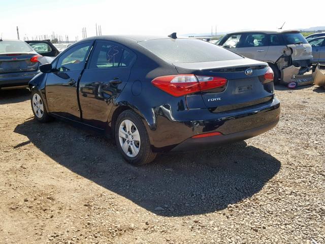 KNAFK4A63G5538541 - 2016 KIA FORTE LX BLACK photo 3