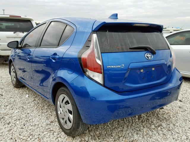 JTDKDTB33F1104507 - 2015 TOYOTA PRIUS C BLUE photo 3