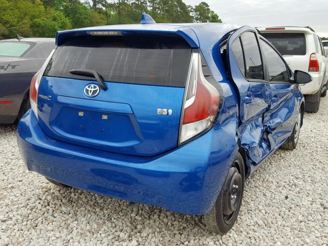 JTDKDTB33F1104507 - 2015 TOYOTA PRIUS C BLUE photo 4