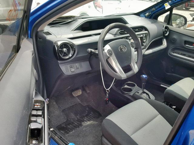 JTDKDTB33F1104507 - 2015 TOYOTA PRIUS C BLUE photo 9