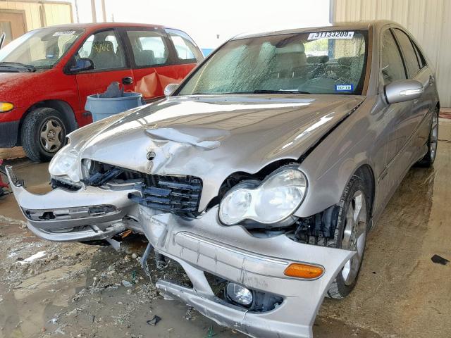 WDBRF52H87E023978 - 2007 MERCEDES-BENZ C 230 SILVER photo 2