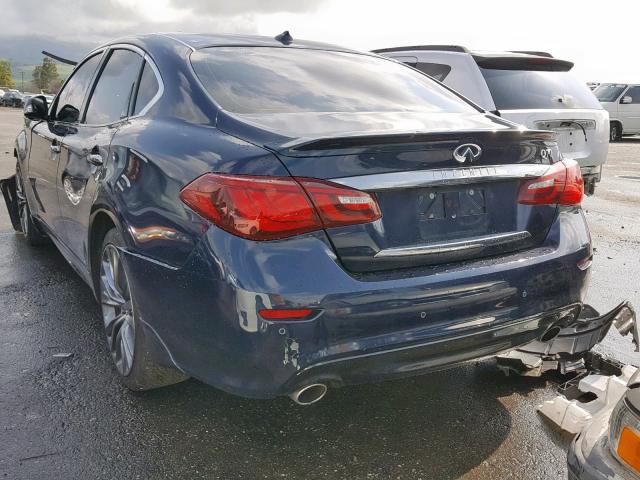 JN1BY1AP2GM221236 - 2016 INFINITI Q70 3.7 BLUE photo 3