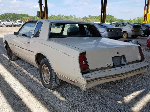 1G1AZ37H5ER233309 - 1984 CHEVROLET MONTE CARL BEIGE photo 3