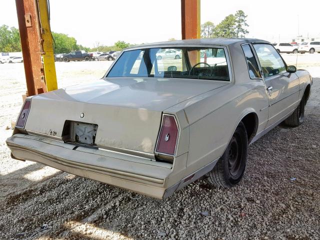 1G1AZ37H5ER233309 - 1984 CHEVROLET MONTE CARL BEIGE photo 4