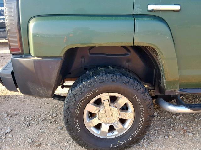 5GTDN136968145307 - 2006 HUMMER H3 GREEN photo 9