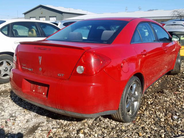 1G2ZH558864261877 - 2006 PONTIAC G6 GT RED photo 4