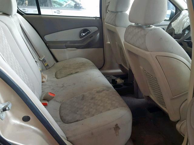 1G1ZT54815F234138 - 2005 CHEVROLET MALIBU LS GOLD photo 6