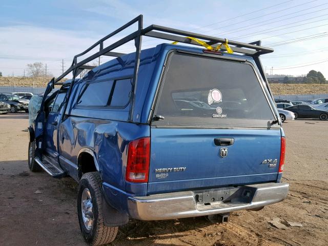 1D7KS28C26J130464 - 2006 DODGE RAM 2500 S BLUE photo 3