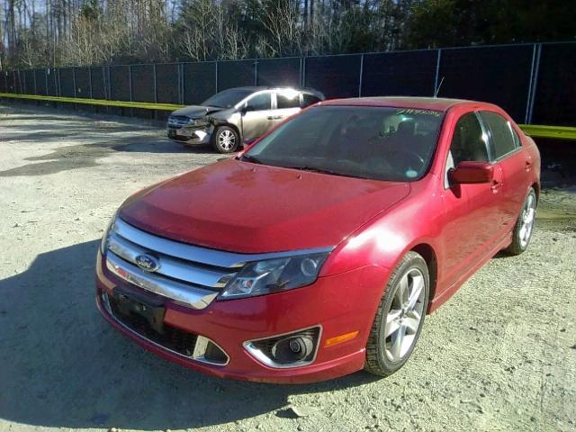 3FAHP0KC8AR393159 - 2010 FORD FUSION SPO RED photo 2