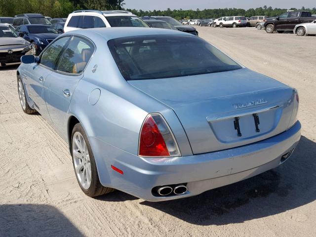 ZAMCE39A150017288 - 2005 MASERATI QUATTROPOR BLUE photo 3