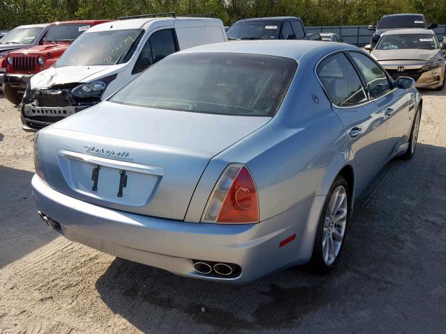 ZAMCE39A150017288 - 2005 MASERATI QUATTROPOR BLUE photo 4