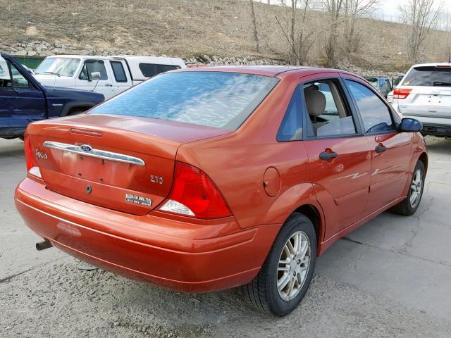 1FAFP3835YW270118 - 2000 FORD FOCUS ZTS ORANGE photo 4