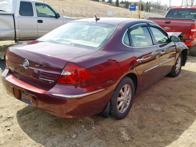 2G4WC582371201289 - 2007 BUICK LACROSSE C MAROON photo 4