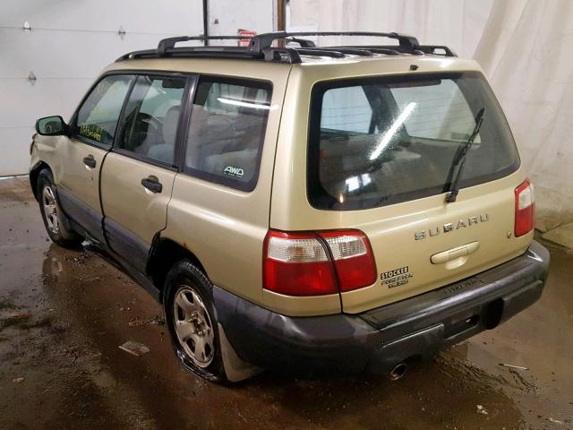 JF1SF63542H753431 - 2002 SUBARU FORESTER L GOLD photo 3