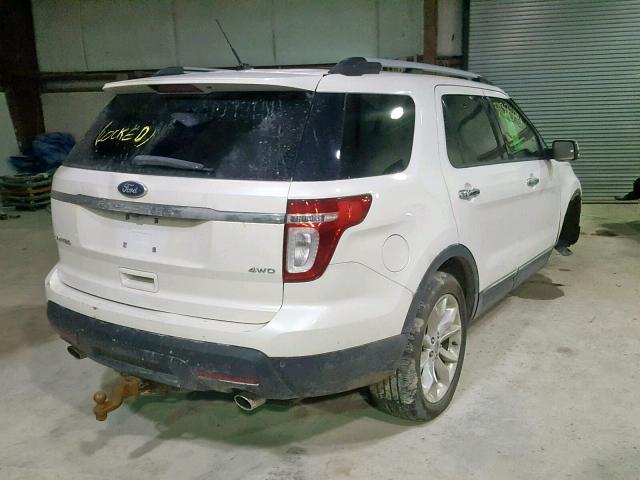 1FMHK8F89BGA05292 - 2011 FORD EXPLORER L WHITE photo 4