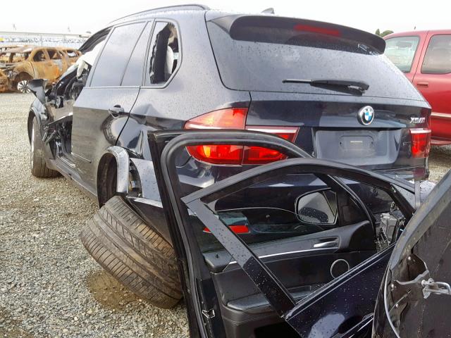 5YMGY0C50BLK27132 - 2011 BMW X5 M BLUE photo 3