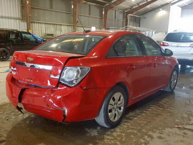 1G1PA5SH2F7201404 - 2015 CHEVROLET CRUZE LS RED photo 4