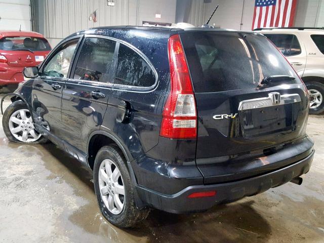 5J6RE48768L032702 - 2008 HONDA CR-V EXL BLACK photo 3