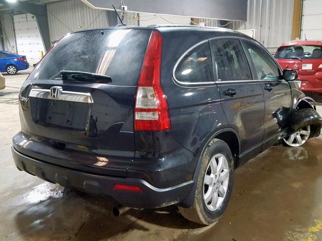 5J6RE48768L032702 - 2008 HONDA CR-V EXL BLACK photo 4