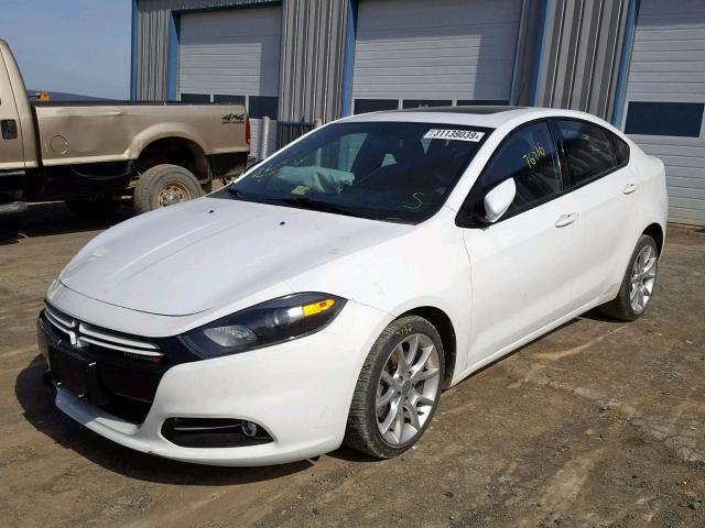 1C3CDFBA2DD200892 - 2013 DODGE DART SXT WHITE photo 2