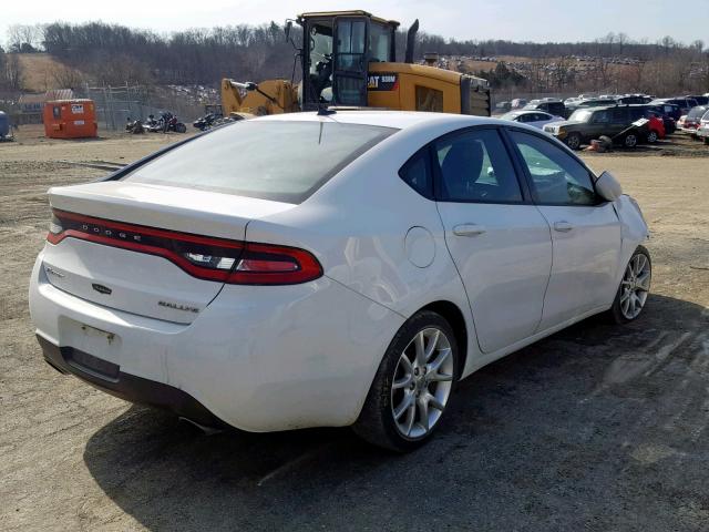 1C3CDFBA2DD200892 - 2013 DODGE DART SXT WHITE photo 4