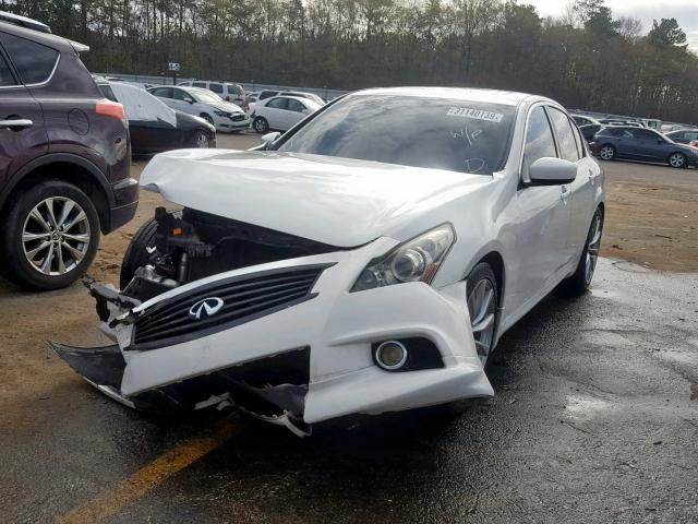 JN1CV6AP3AM406249 - 2010 INFINITI G37 BASE WHITE photo 2