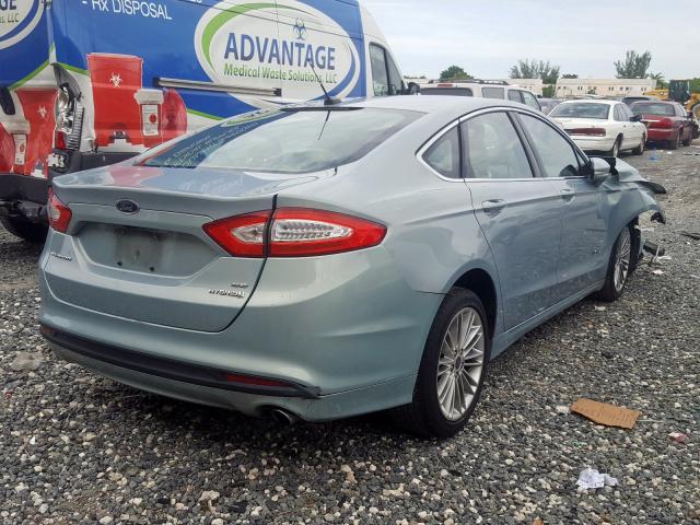 3FA6P0LU0ER252039 - 2014 FORD FUSION SE HYBRID  photo 4