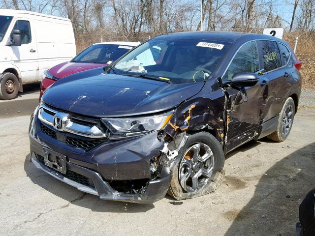 2HKRW2H56JH699639 - 2018 HONDA CR-V EX BLACK photo 2