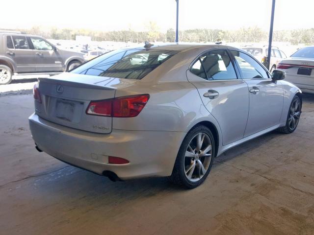 JTHBK262X95095205 - 2009 LEXUS IS 250 SILVER photo 4