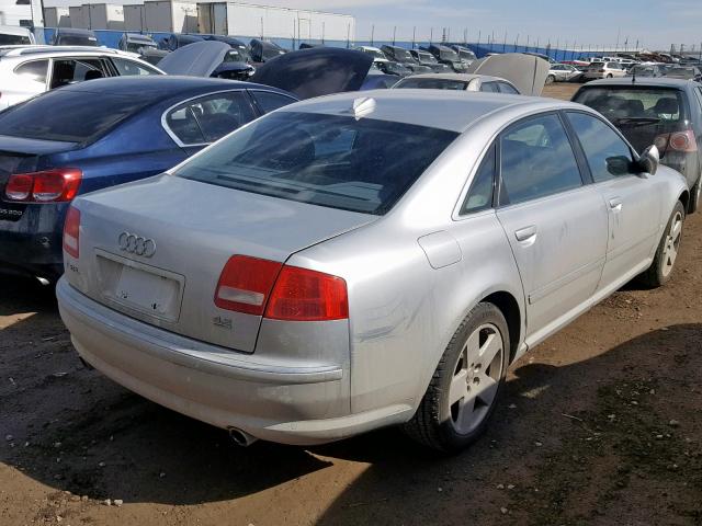 WAUML44E14N013626 - 2004 AUDI A8 L QUATT SILVER photo 4