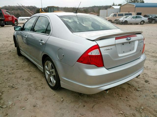 3FAHP0KC6BR306098 - 2011 FORD FUSION SPO SILVER photo 3