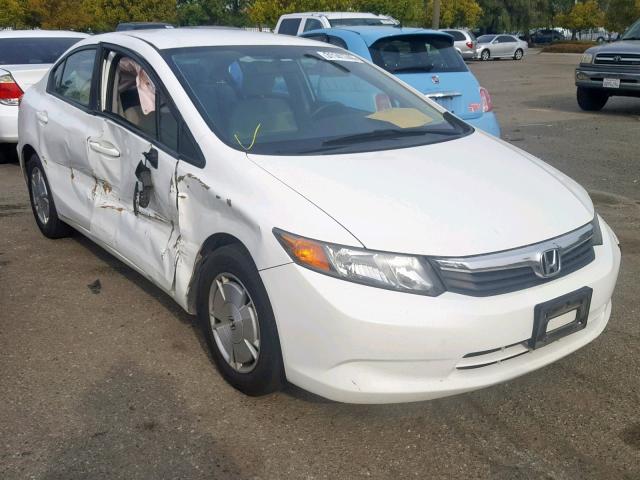 2HGFB2F66CH570016 - 2012 HONDA CIVIC HF WHITE photo 1