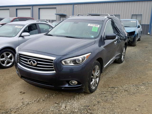 5N1AL0MM6DC331156 - 2013 INFINITI JX35 GRAY photo 2