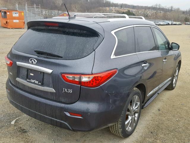 5N1AL0MM6DC331156 - 2013 INFINITI JX35 GRAY photo 4