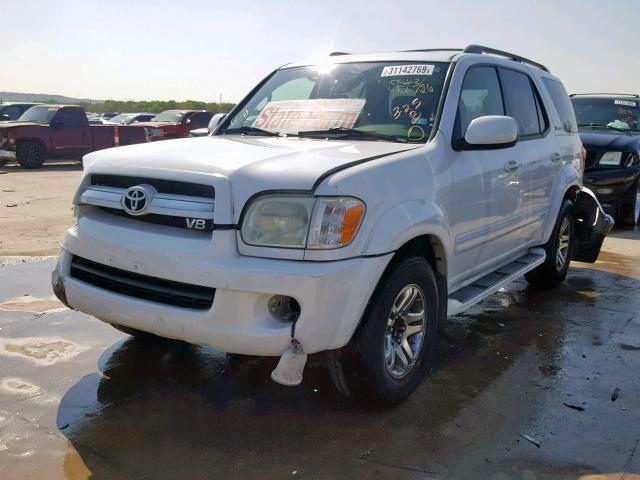 5TDZT38A95S258227 - 2005 TOYOTA SEQUOIA LI WHITE photo 2