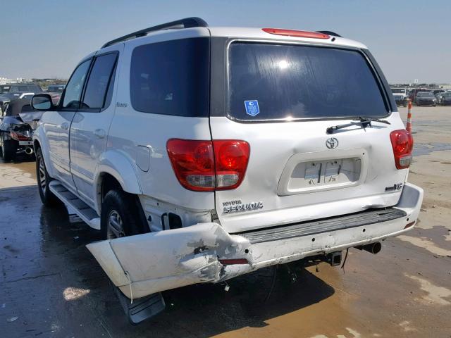 5TDZT38A95S258227 - 2005 TOYOTA SEQUOIA LI WHITE photo 3