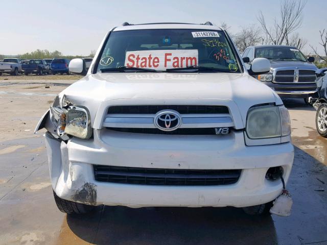 5TDZT38A95S258227 - 2005 TOYOTA SEQUOIA LI WHITE photo 9