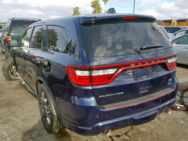 1C4SDHCT5GC483687 - 2016 DODGE DURANGO R/ BLUE photo 3