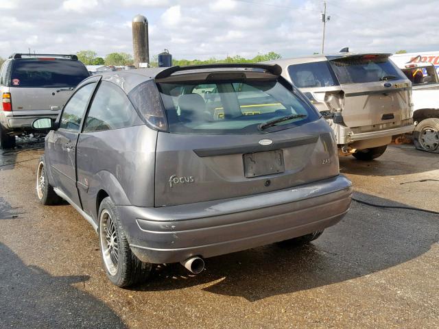 3FAFP31311R219590 - 2001 FORD FOCUS ZX3 GRAY photo 3