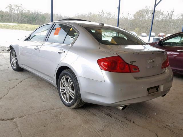 JN1CV6AR6BM402702 - 2011 INFINITI G37 GRAY photo 3