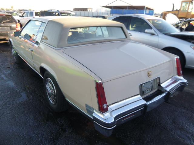 1G6EL5785FE666792 - 1985 CADILLAC ELDORADO CREAM photo 3