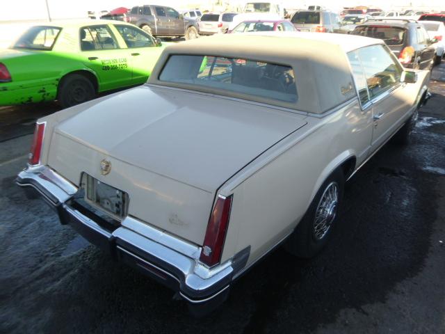 1G6EL5785FE666792 - 1985 CADILLAC ELDORADO CREAM photo 4