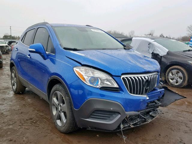 KL4CJASBXEB607592 - 2014 BUICK ENCORE BLUE photo 1