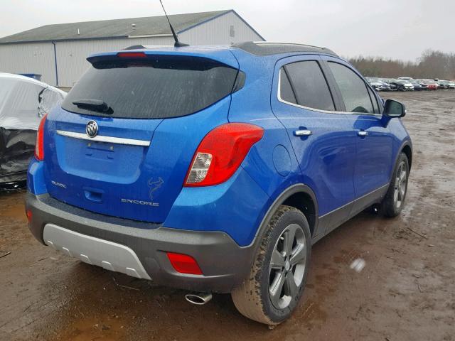 KL4CJASBXEB607592 - 2014 BUICK ENCORE BLUE photo 4