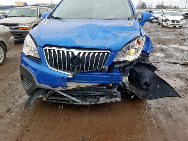 KL4CJASBXEB607592 - 2014 BUICK ENCORE BLUE photo 9