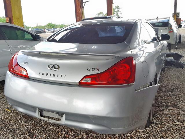 JNKCV64E88M125791 - 2008 INFINITI G37 BASE SILVER photo 4