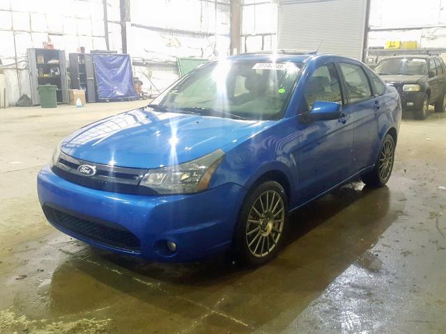 1FAHP3GN4BW135442 - 2011 FORD FOCUS SES BLUE photo 2