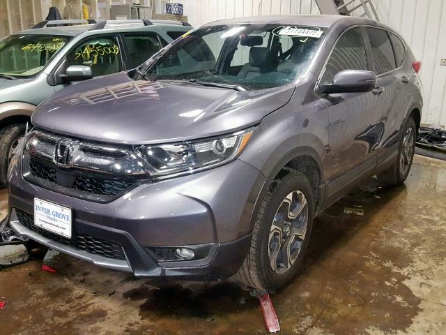 7FARW2H86JE104138 - 2018 HONDA CR-V EXL GRAY photo 2