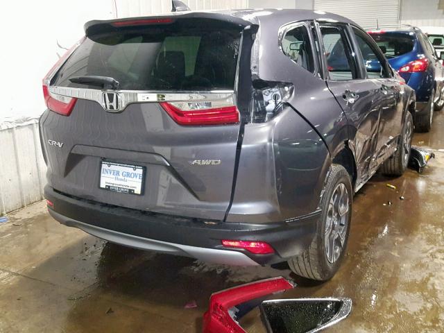 7FARW2H86JE104138 - 2018 HONDA CR-V EXL GRAY photo 4